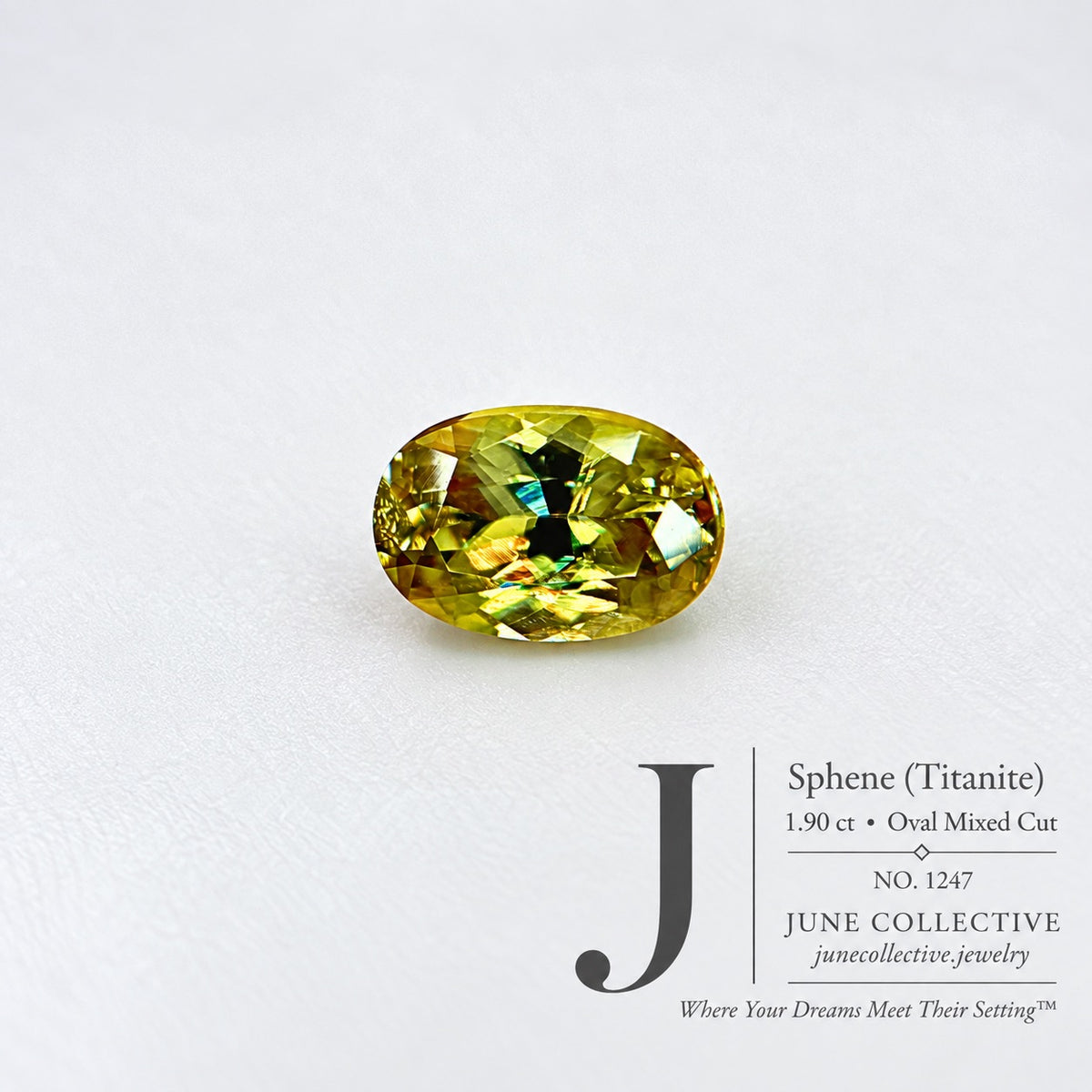 Natural Sphene 1.90 Ct Oval Cut