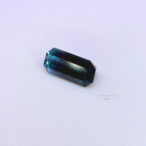 Natural Bi-Color Tourmaline 1.20 Ct Emerald Cut
