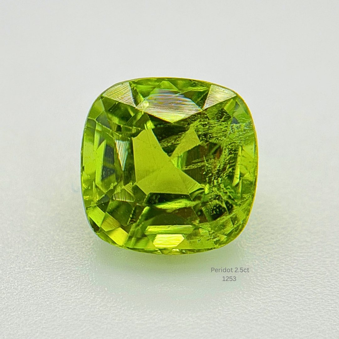Natural Peridot 2.50 Ct Cushion Cut