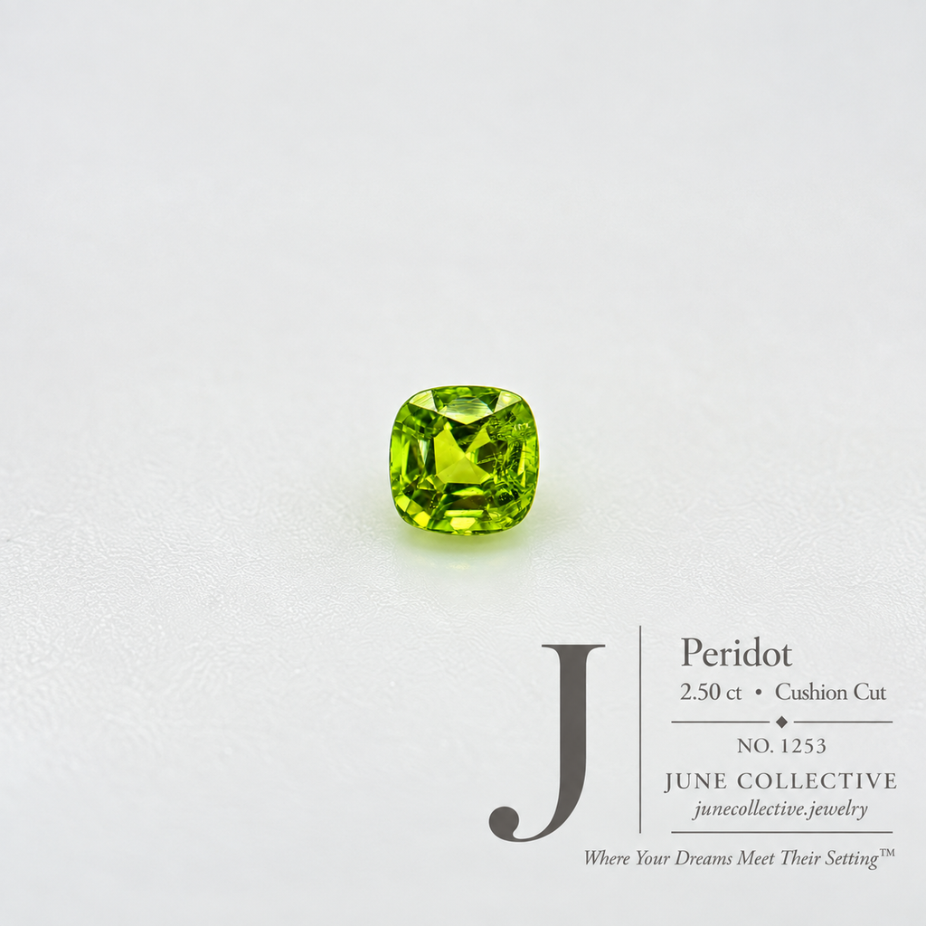Natural Peridot 2.50 Ct Cushion Cut