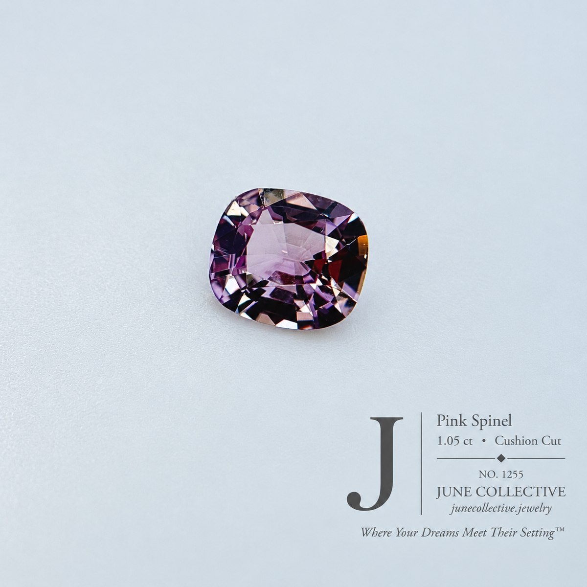 Natural Pink Spinel 1.05 Ct Cushion Cut