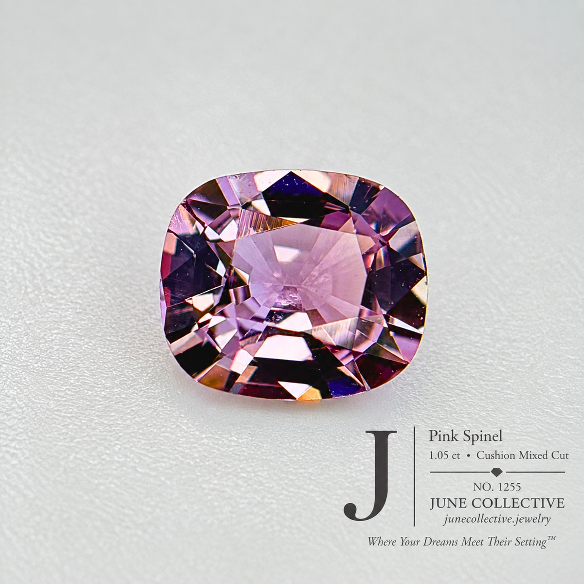 Natural Pink Spinel 1.05 Ct Cushion Cut