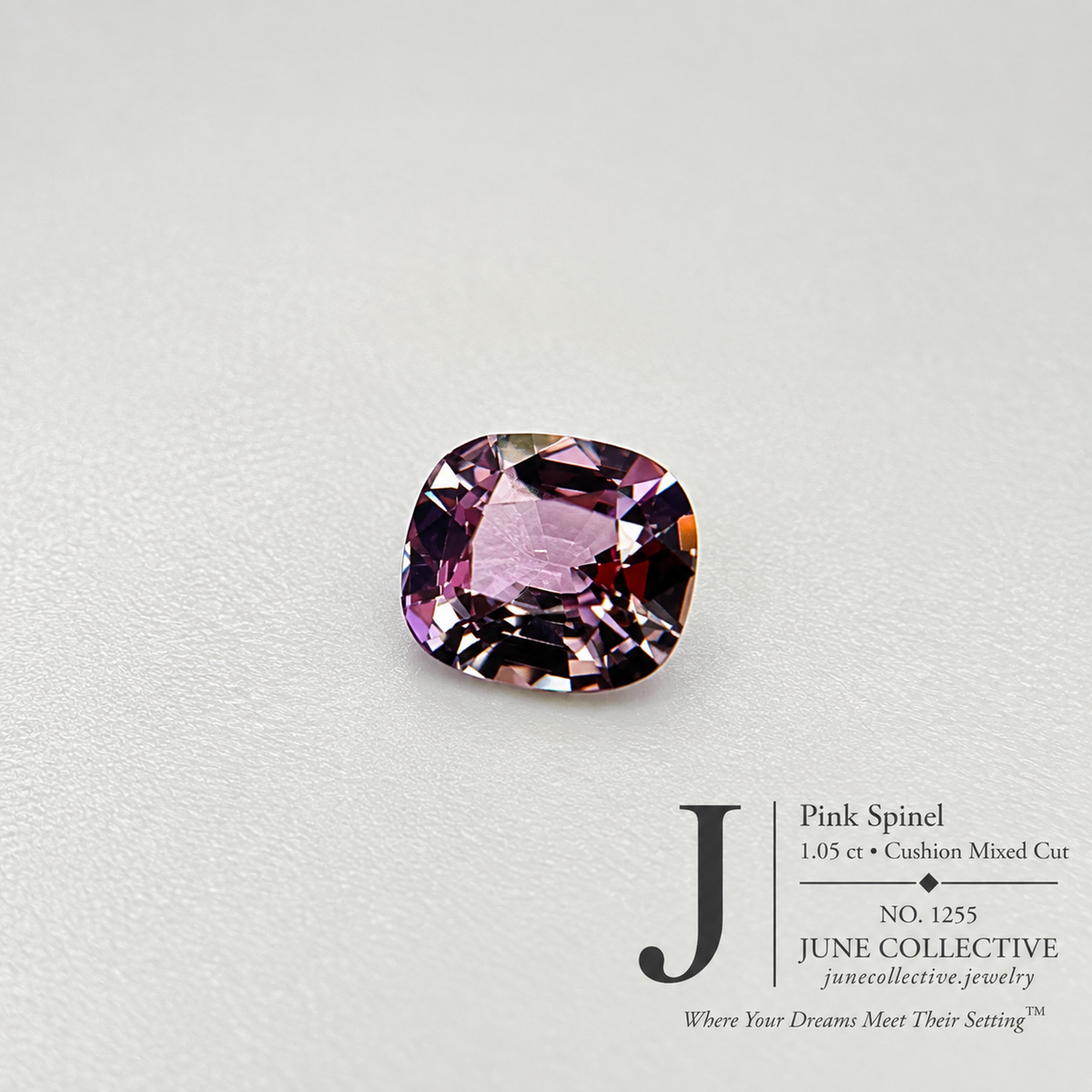 Natural Pink Spinel 1.05 Ct Cushion Cut