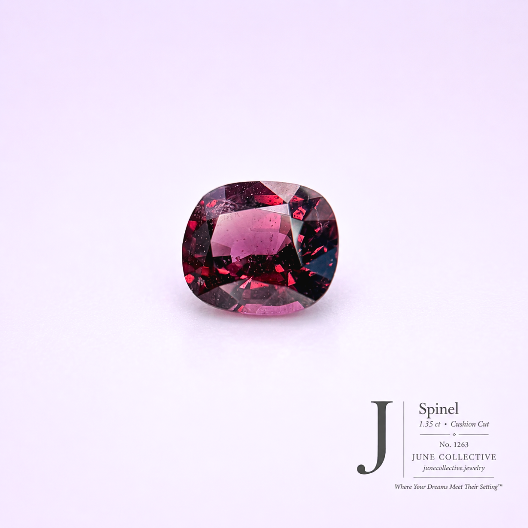 1.35 Ct Spinel Cushion Loose Gemstone Jewelry Making Supply