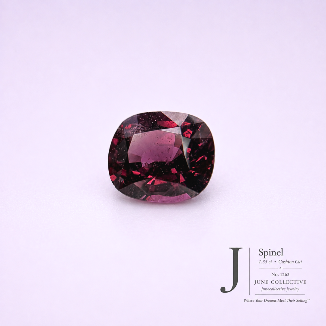 1.35 Ct Spinel Cushion Loose Gemstone Jewelry Making Supply