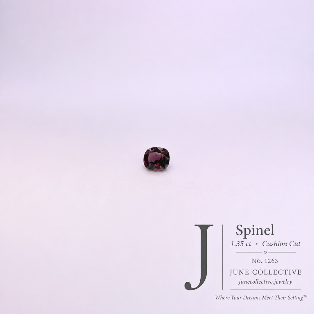 1.35 Ct Spinel Cushion Loose Gemstone Jewelry Making Supply