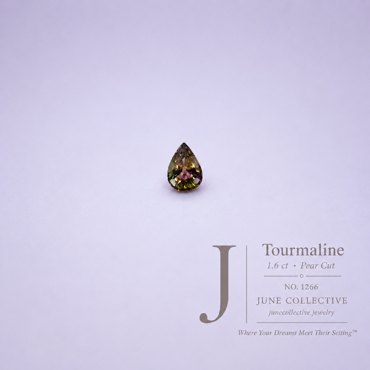 Tourmaline 1.60 Carat Pear Cut Natural Loose Gemstone Item