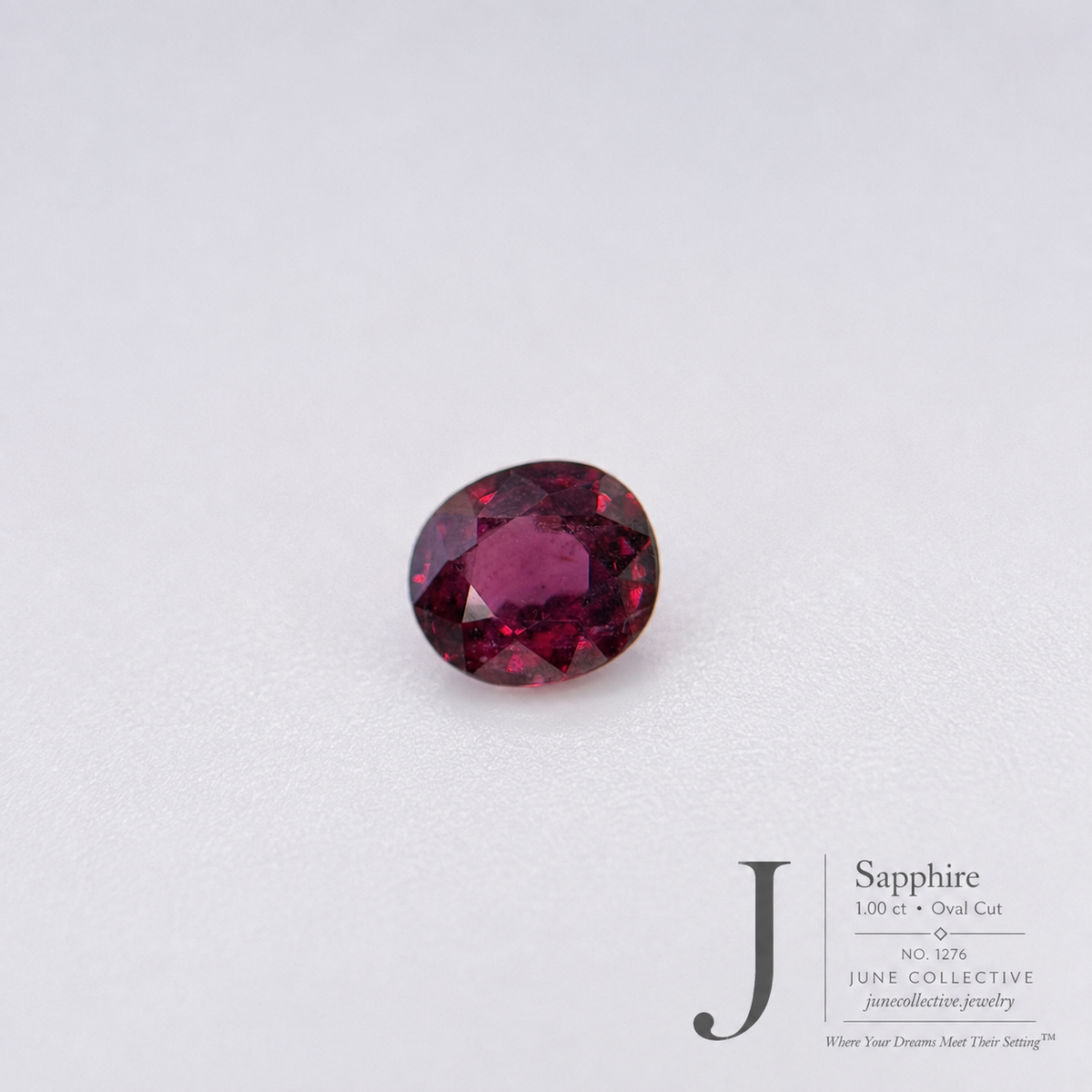 1.00 Ct Wine Red Sapphire Oval Cut Loose Gemstone