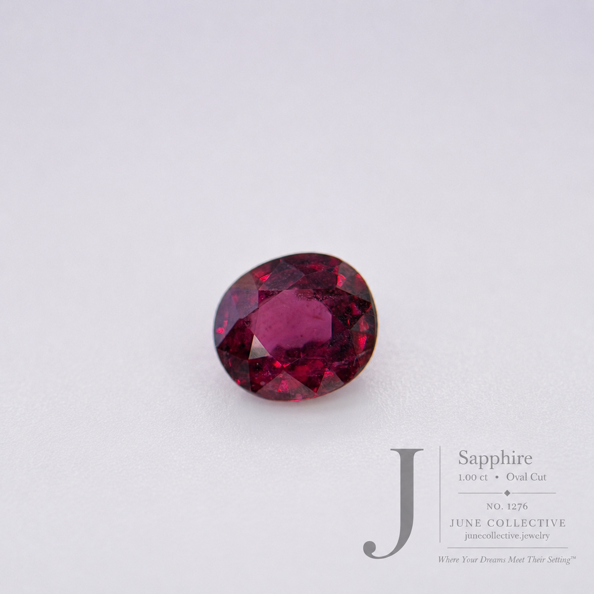 1.00 Ct Wine Red Sapphire Oval Cut Loose Gemstone