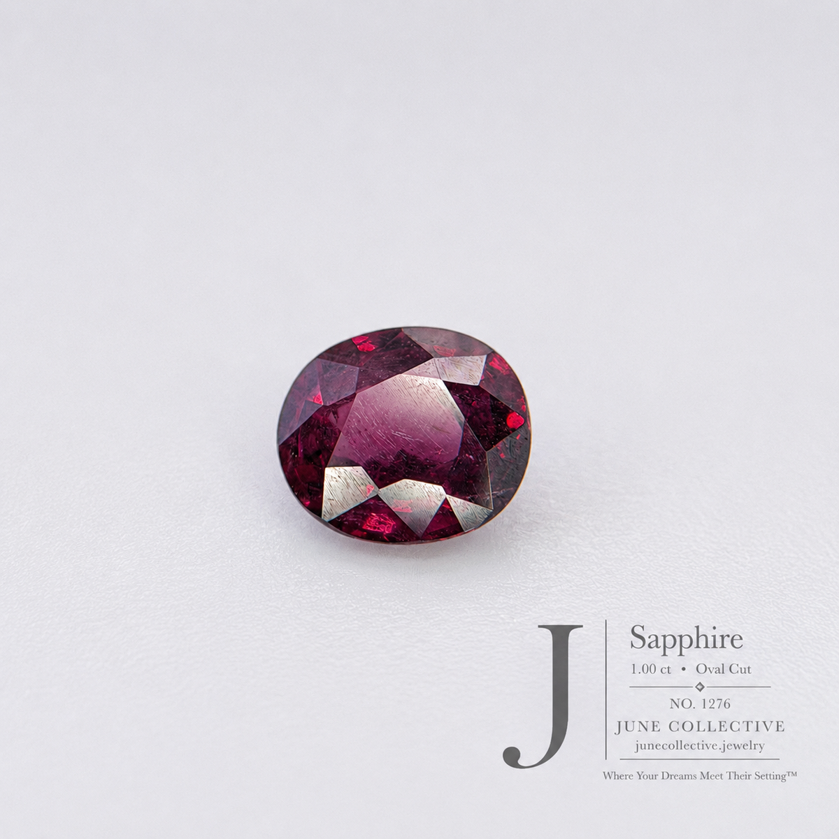 1.00 Ct Wine Red Sapphire Oval Cut Loose Gemstone