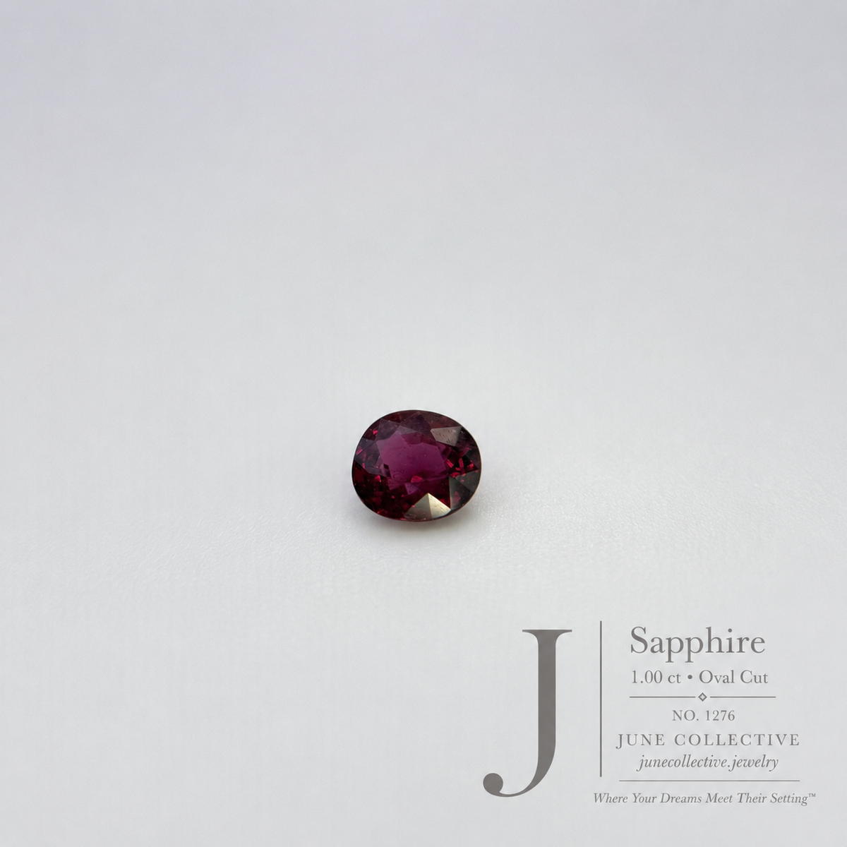 1.00 Ct Wine Red Sapphire Oval Cut Loose Gemstone