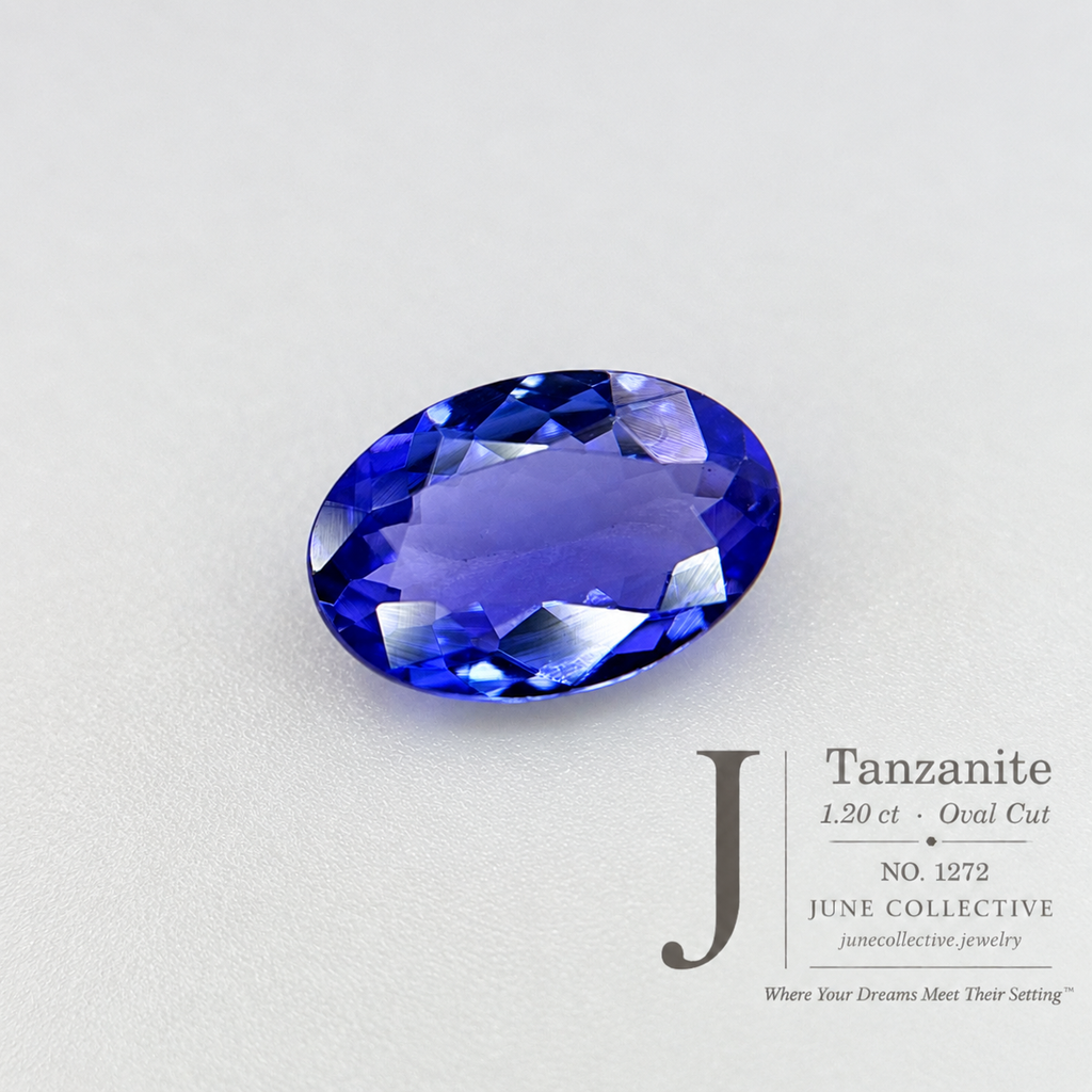 1.20 Ct Blue Violet Tanzanite Oval Loose Gemstone Jewelry Making Supply
