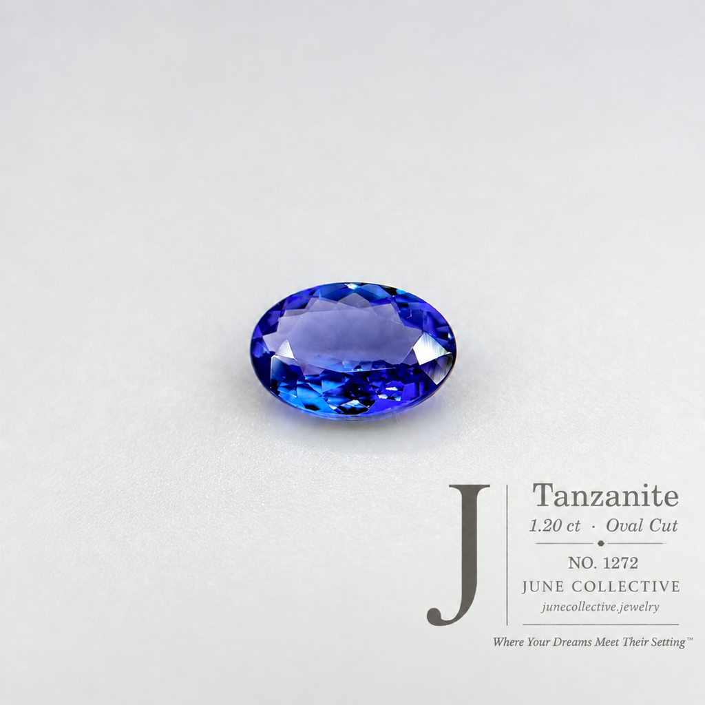 1.20 Ct Blue Violet Tanzanite Oval Loose Gemstone Jewelry Making Supply
