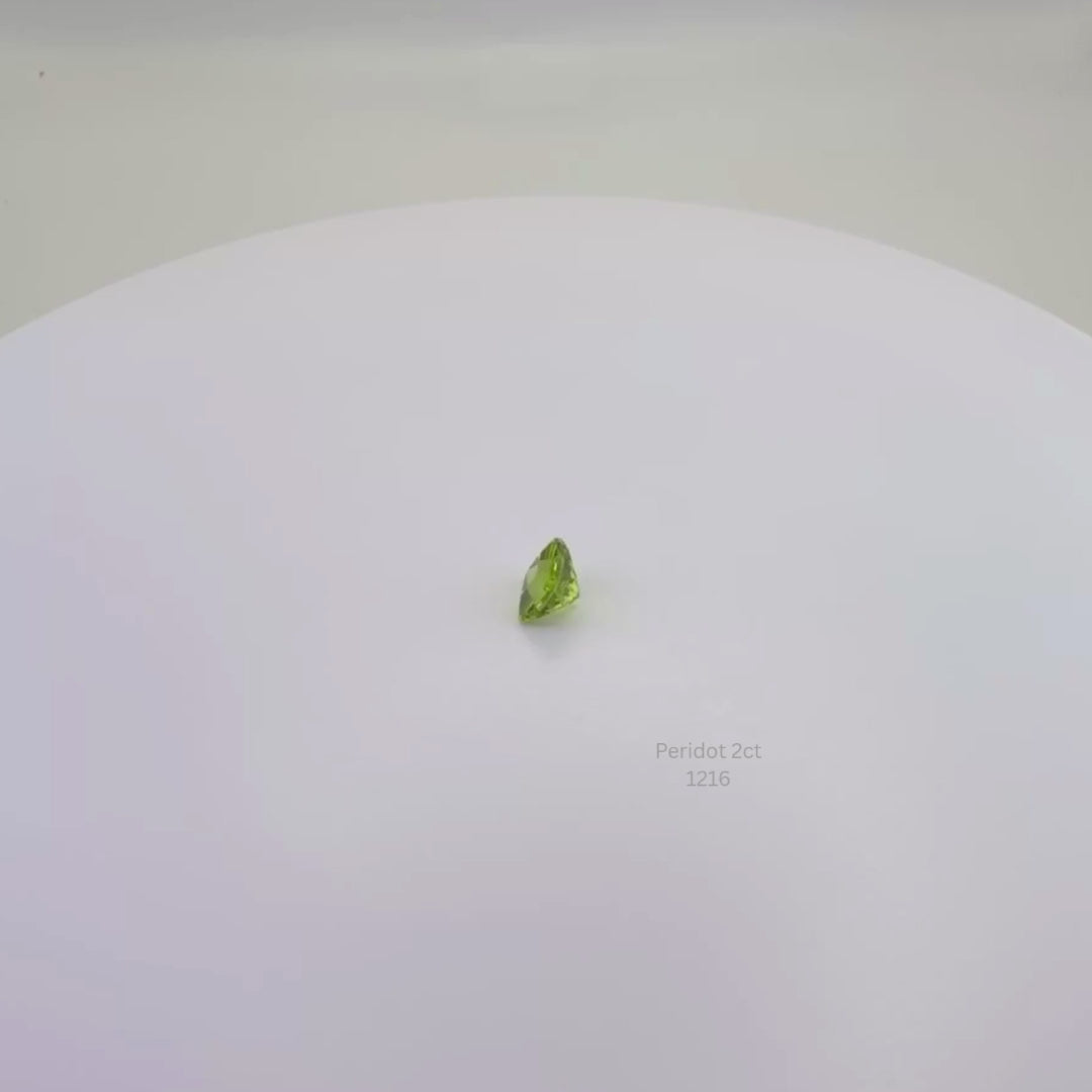 Natural Peridot 2.00 Ct Square Cushion Cut Loose Gemstone