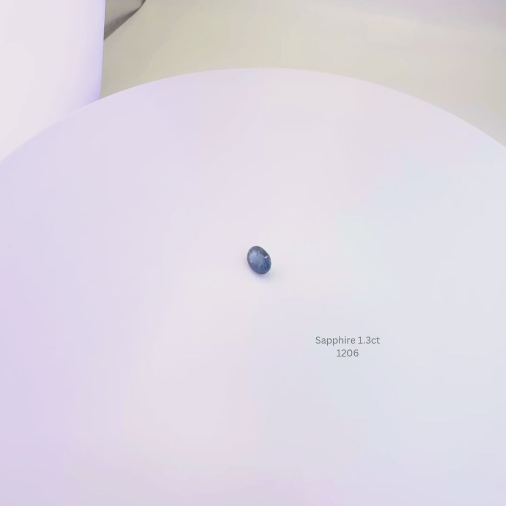 Natural Blue Sapphire 1.30 Ct Oval Cut Loose Gemstone