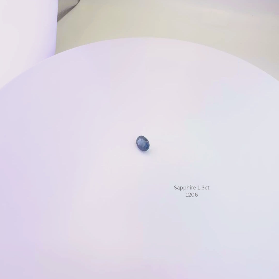 Natural Blue Sapphire 1.30 Ct Oval Cut Loose Gemstone