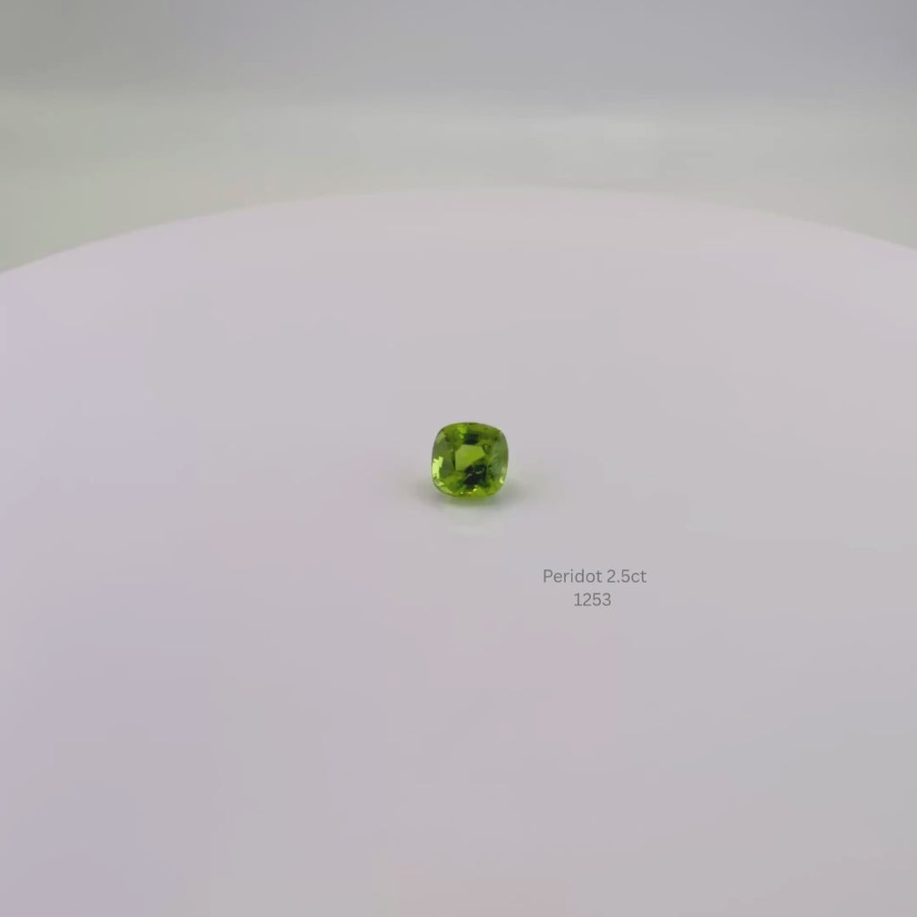 Natural Peridot 2.50 Ct Cushion Cut