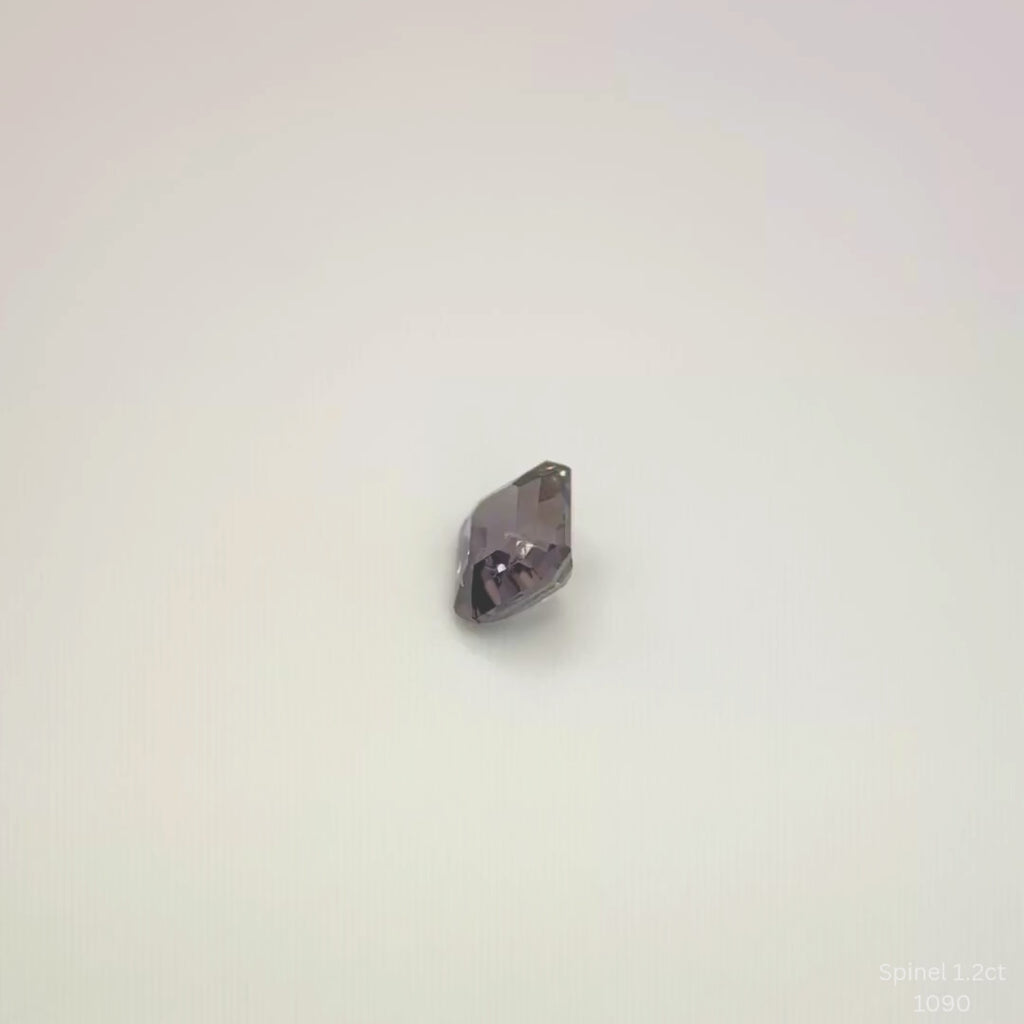 Natural Gray Violet Spinel 1.20ct Emerald Cut Loose Gemstone
