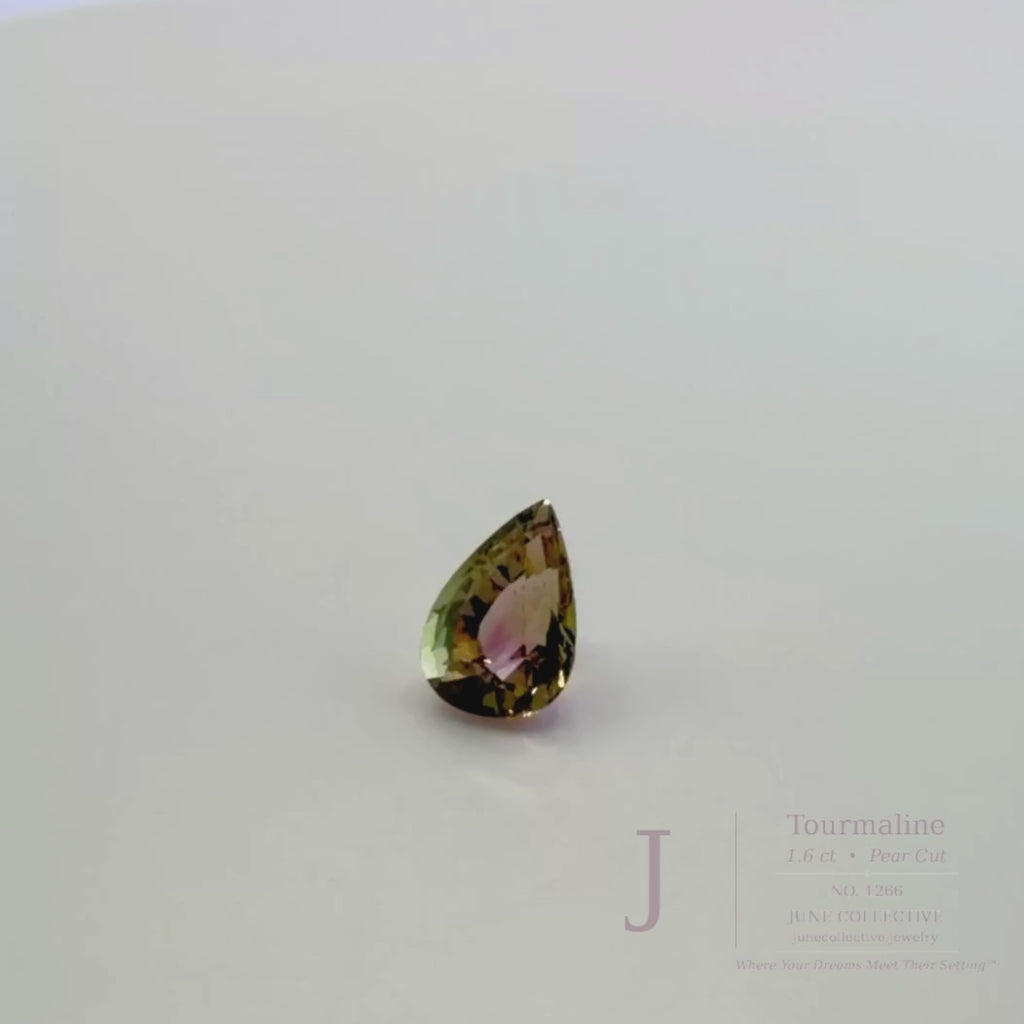 Tourmaline 1.60 Carat Pear Cut Natural Loose Gemstone Item