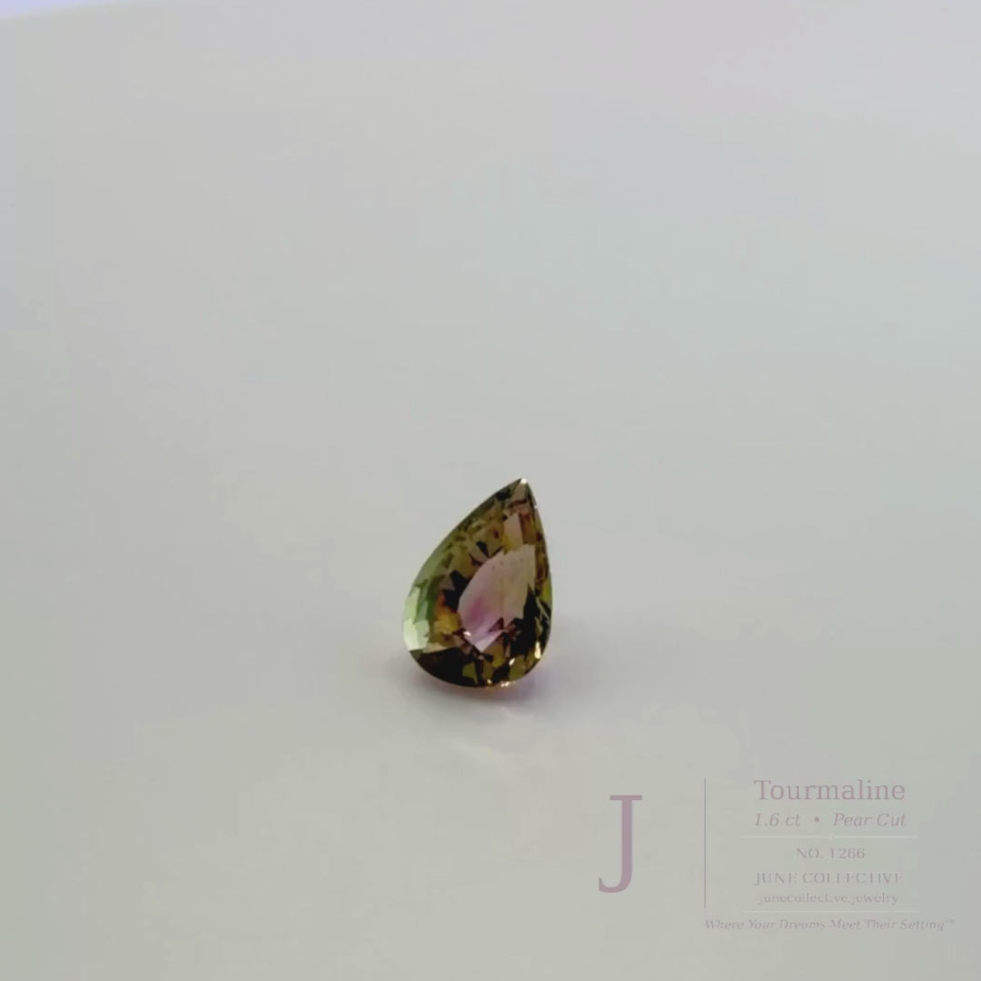 Tourmaline 1.60 Carat Pear Cut Natural Loose Gemstone Item