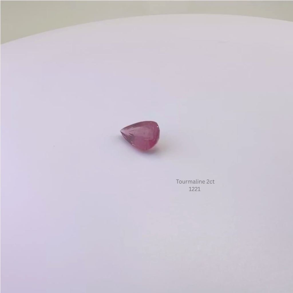 Natural Pink Tourmaline 2.00 Ct Pear Cut Loose Gemstone