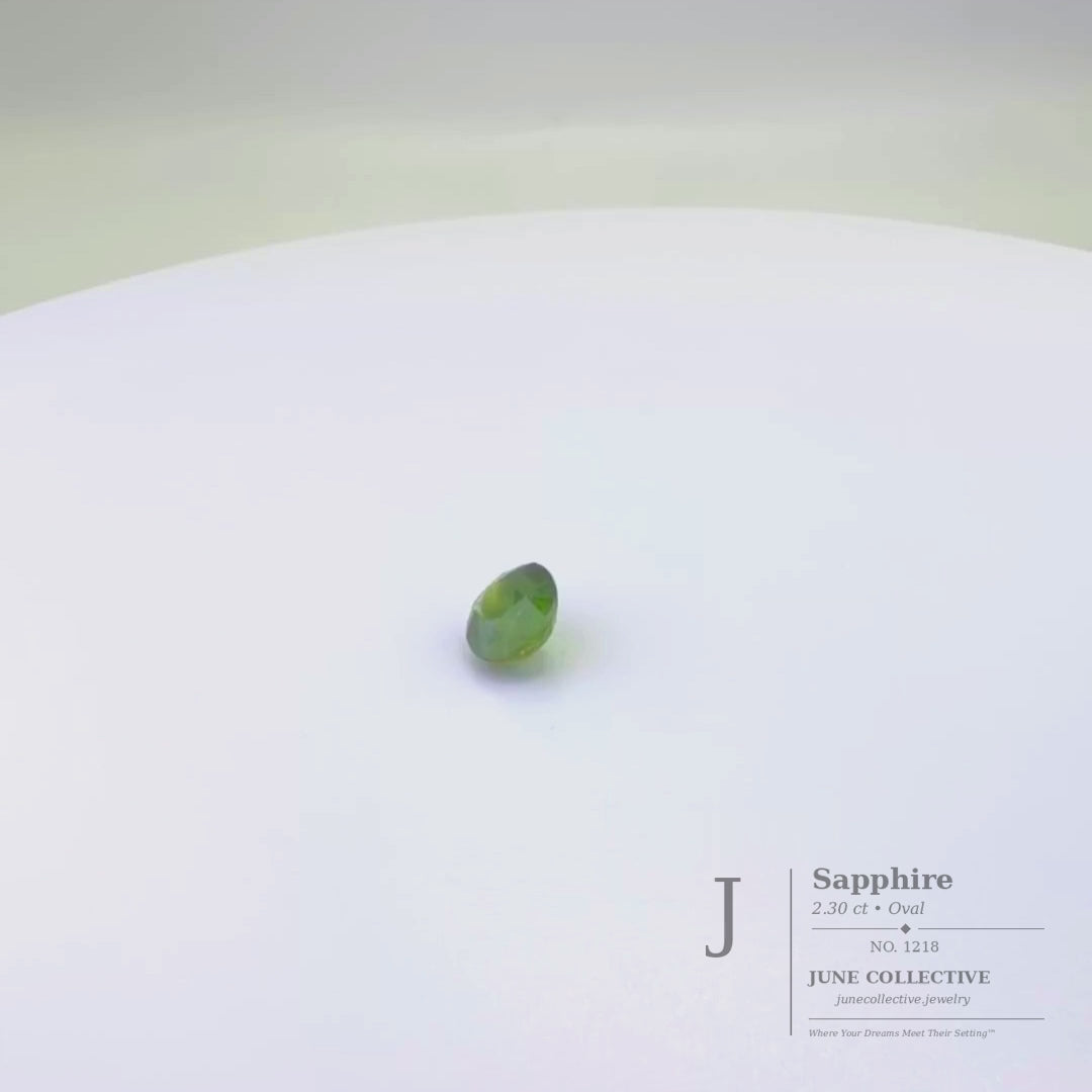 Natural Green Sapphire 2.30 Ct Oval Cut Loose Gemstone