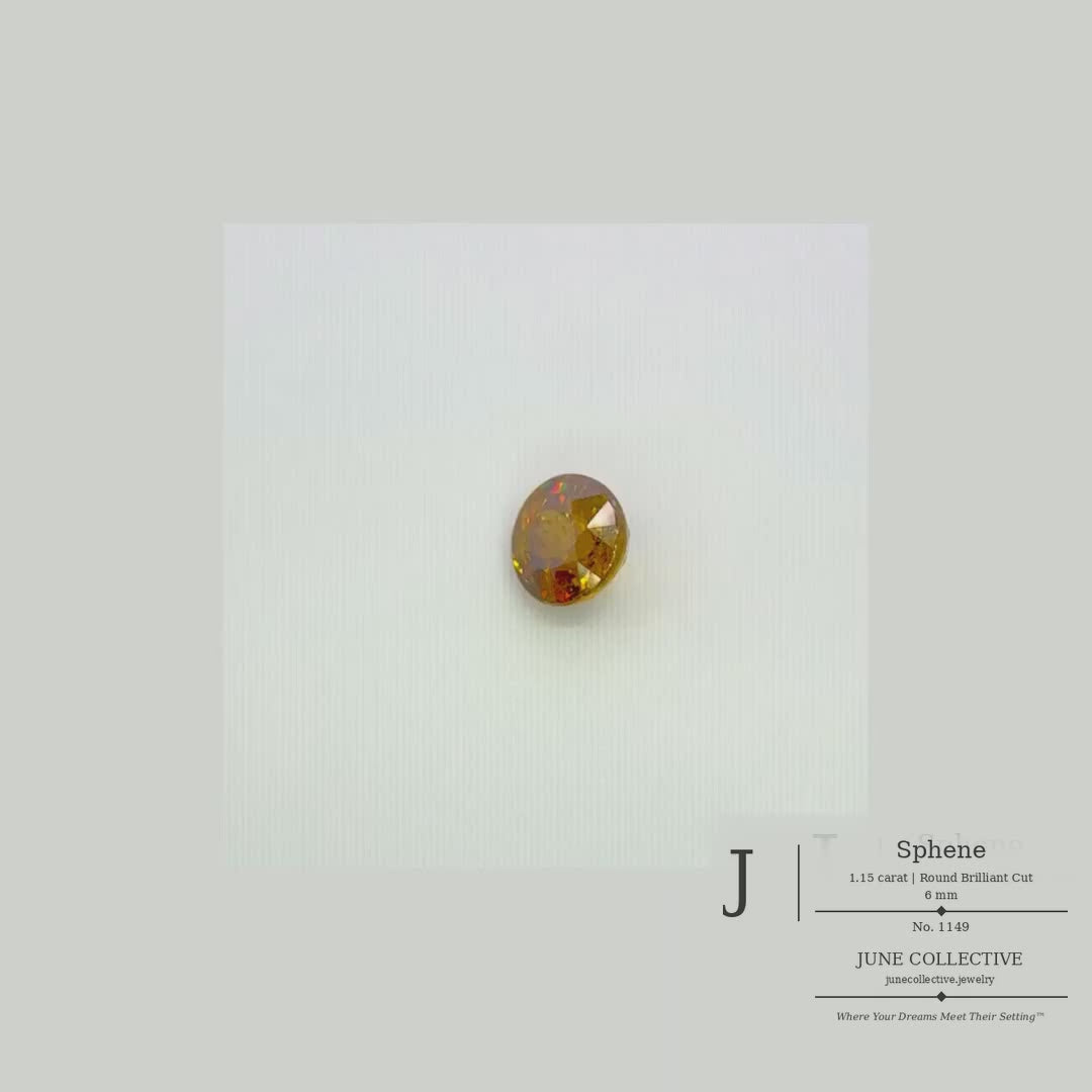 1.15 Ct Natural Sphene Round Brilliant Cut Loose Gemstone