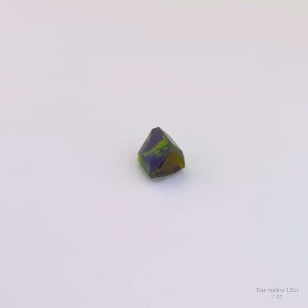 atural Green Tourmaline 1.90 Ct Emerald Cut Loose Gemstone