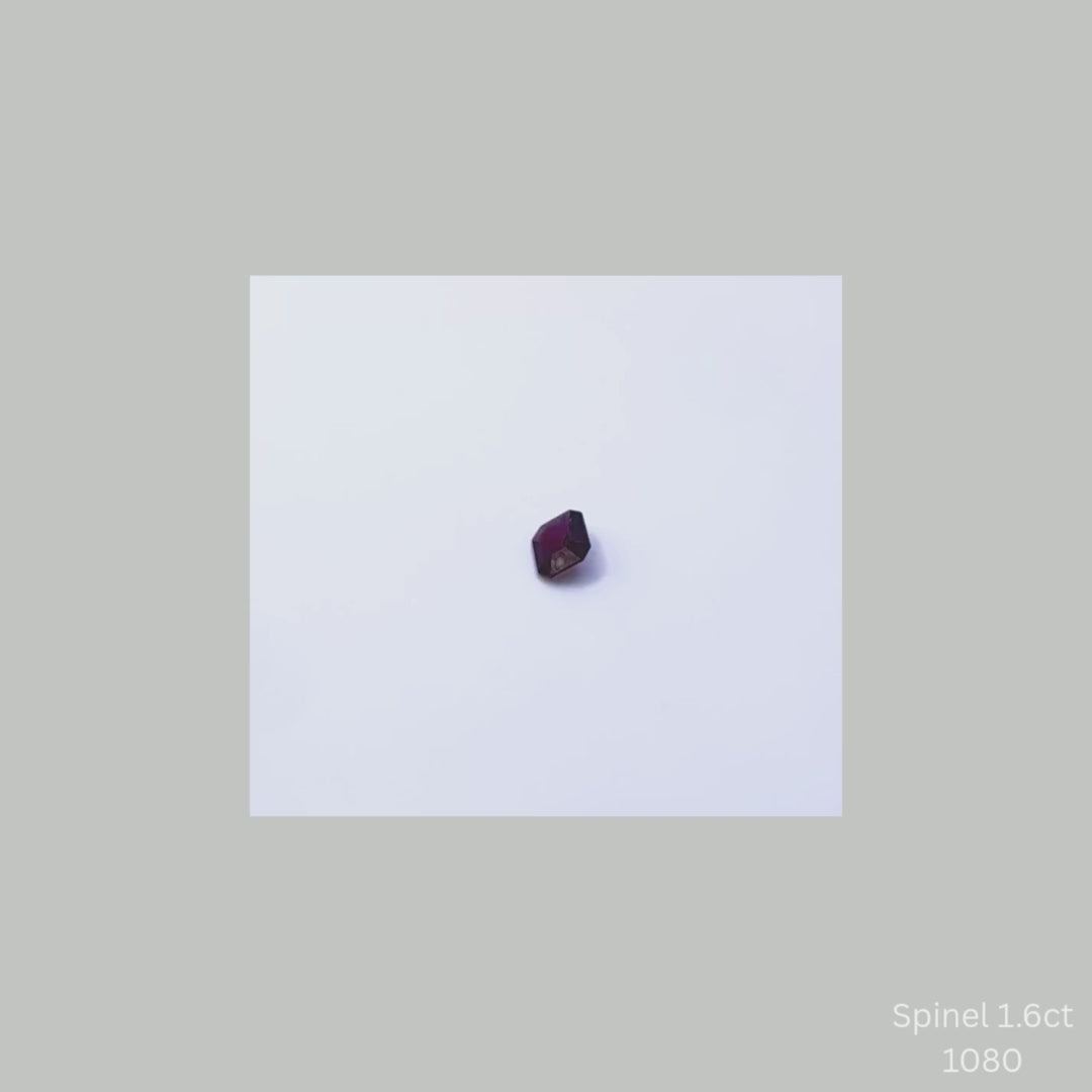 Natural Purple Spinel 1.60ct Octagonal Emerald Cut Loose Gemstone