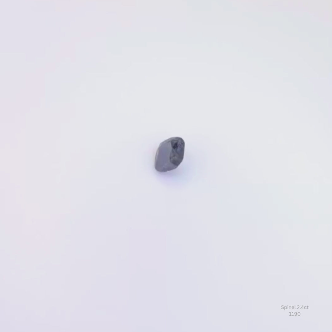 Loose Blue Gray Spinel 2.4ct Cushion Gemstone Jewelry Making Supply Rare Gem