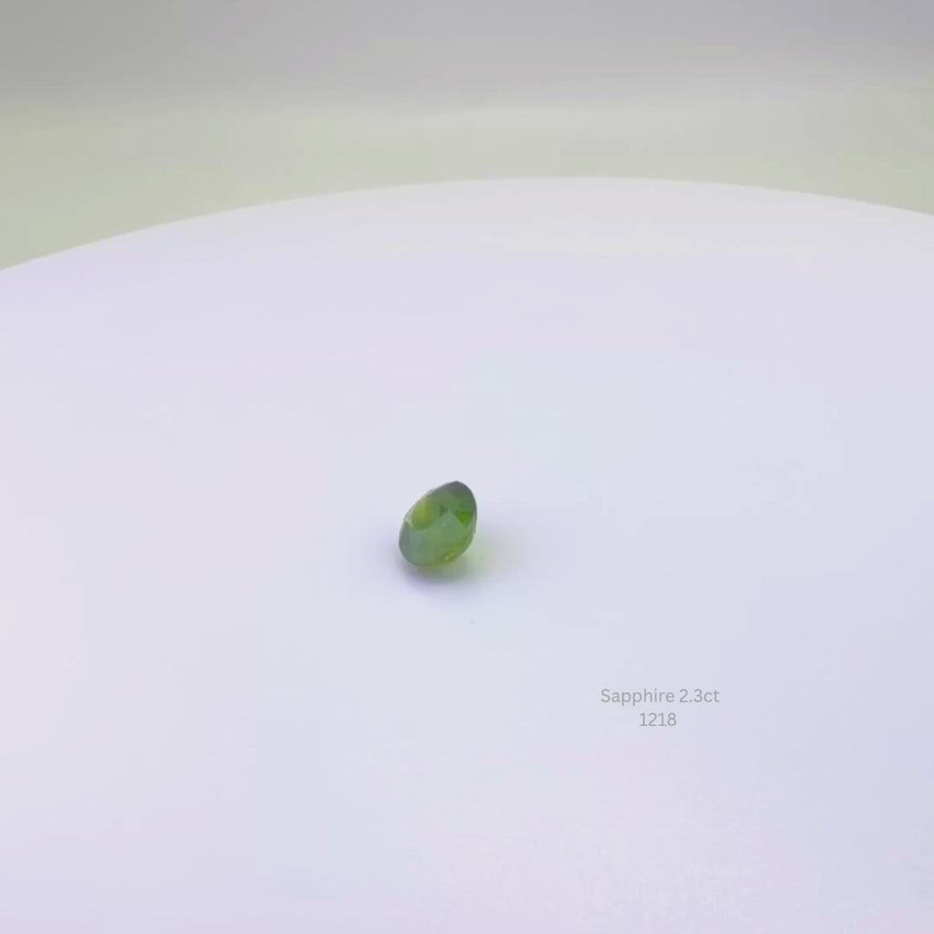 Natural Green Sapphire 2.30 Ct Oval Cut Loose Gemstone
