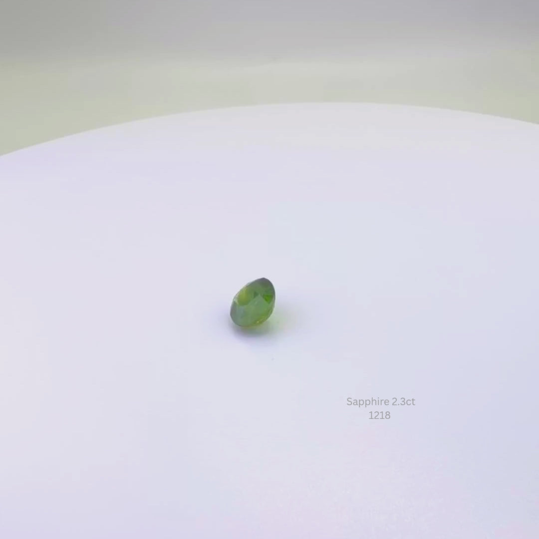 Natural Green Sapphire 2.30 Ct Oval Cut Loose Gemstone