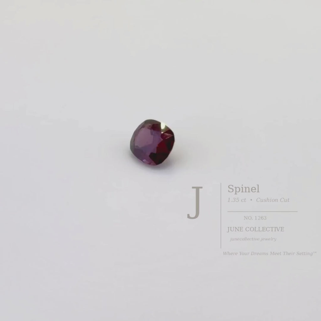 1.35 Ct Spinel Cushion Loose Gemstone Jewelry Making Supply