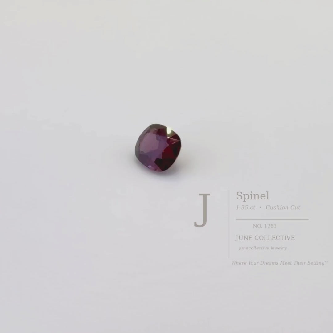1.35 Ct Spinel Cushion Loose Gemstone Jewelry Making Supply