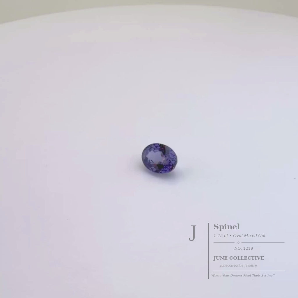 Natural Blue Violet Spinel 1.45 Ct Oval Cut Loose Gemstone
