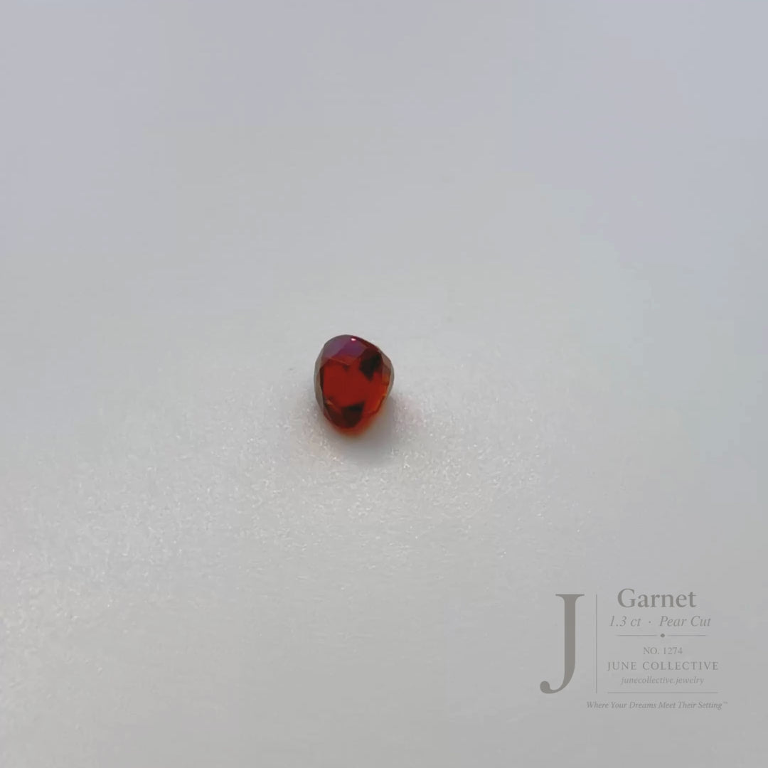 Natural Garnet 1.30 Ct Pear Cut Loose Gemstone