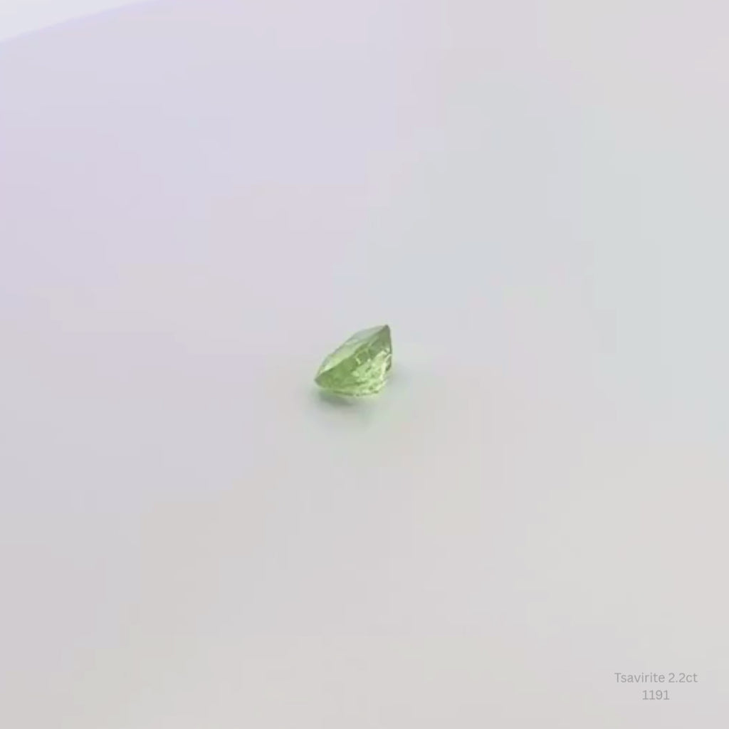 2.2Ct Natural Tsavorite Garnet Cushion Cut Loose Green Gemstone 7.5x6.5mm