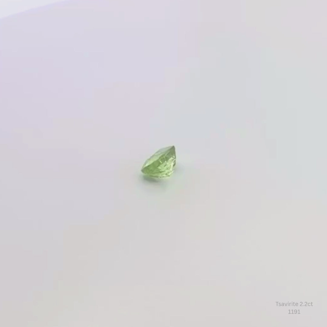 2.2Ct Natural Tsavorite Garnet Cushion Cut Loose Green Gemstone 7.5x6.5mm