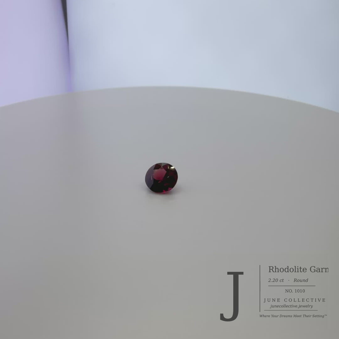 2.20 Ct Natural Rhodolite Garnet Round Cut Loose Gemstone