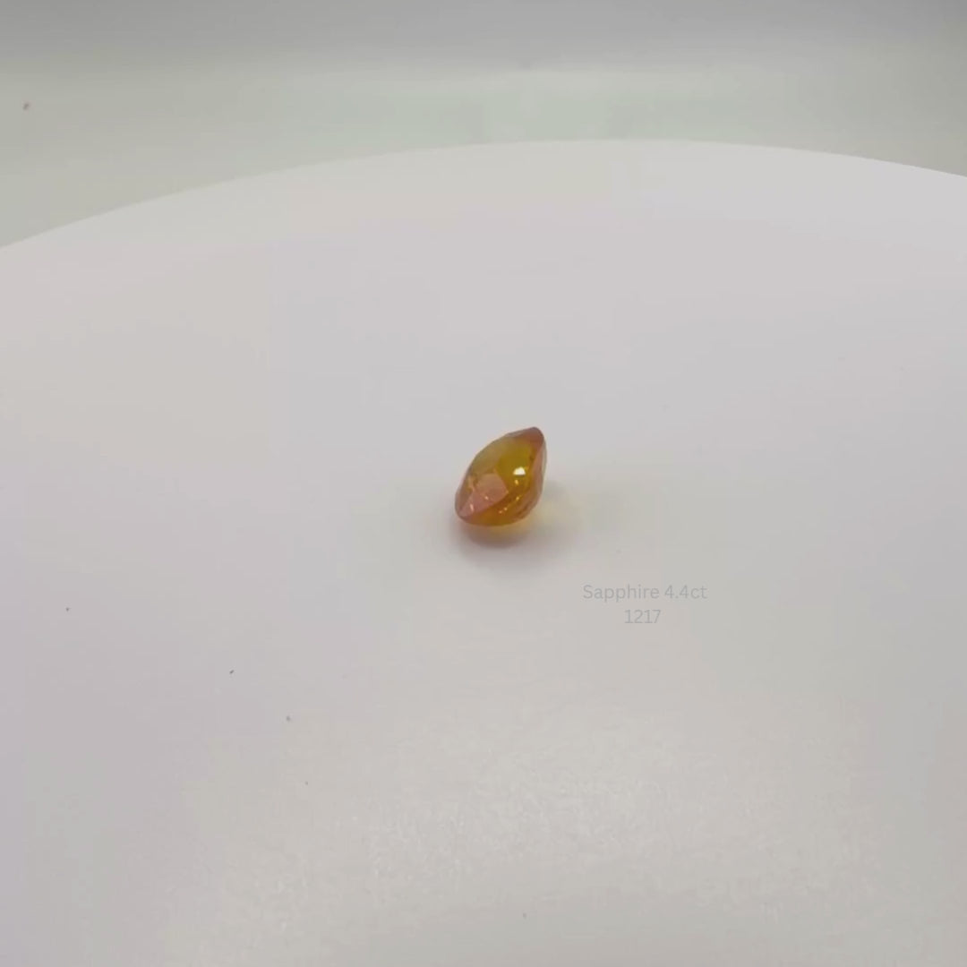 Natural 4.40ct Orange Sapphire Loose Oval Gemstone 10x8.4mm