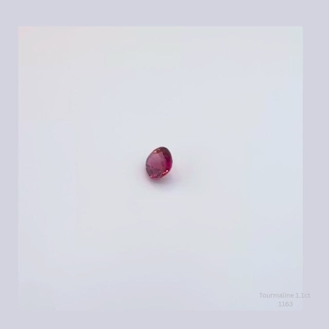 Natural Red Tourmaline 1.10 Ct Oval Cut Loose Gemstone
