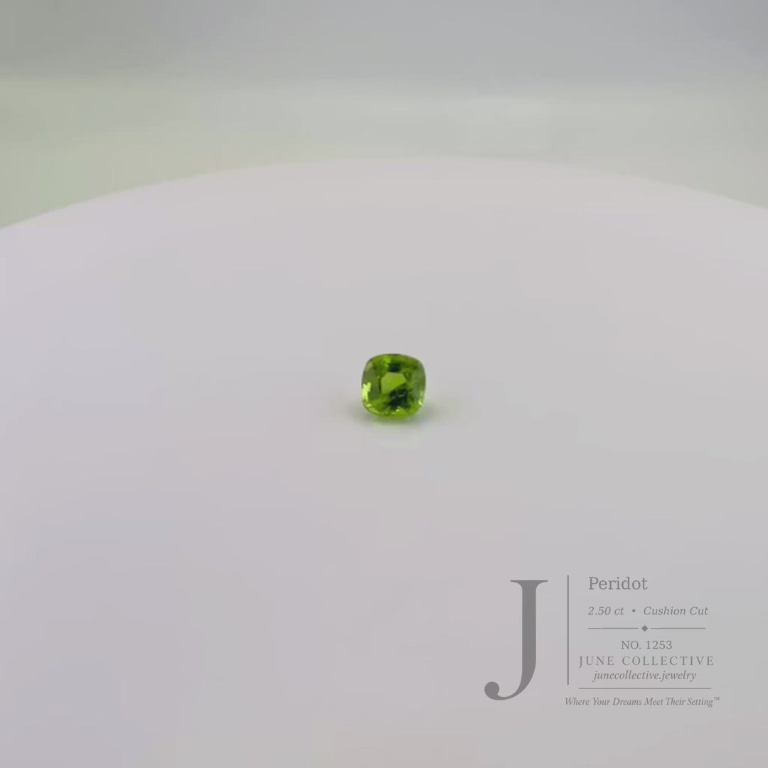 Natural Peridot 2.50 Ct Cushion Cut