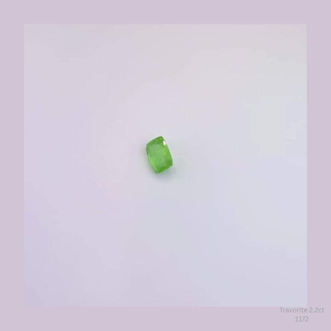 Natural Tsavorite Garnet 2.20 Ct Cushion Cut Loose Gemstone