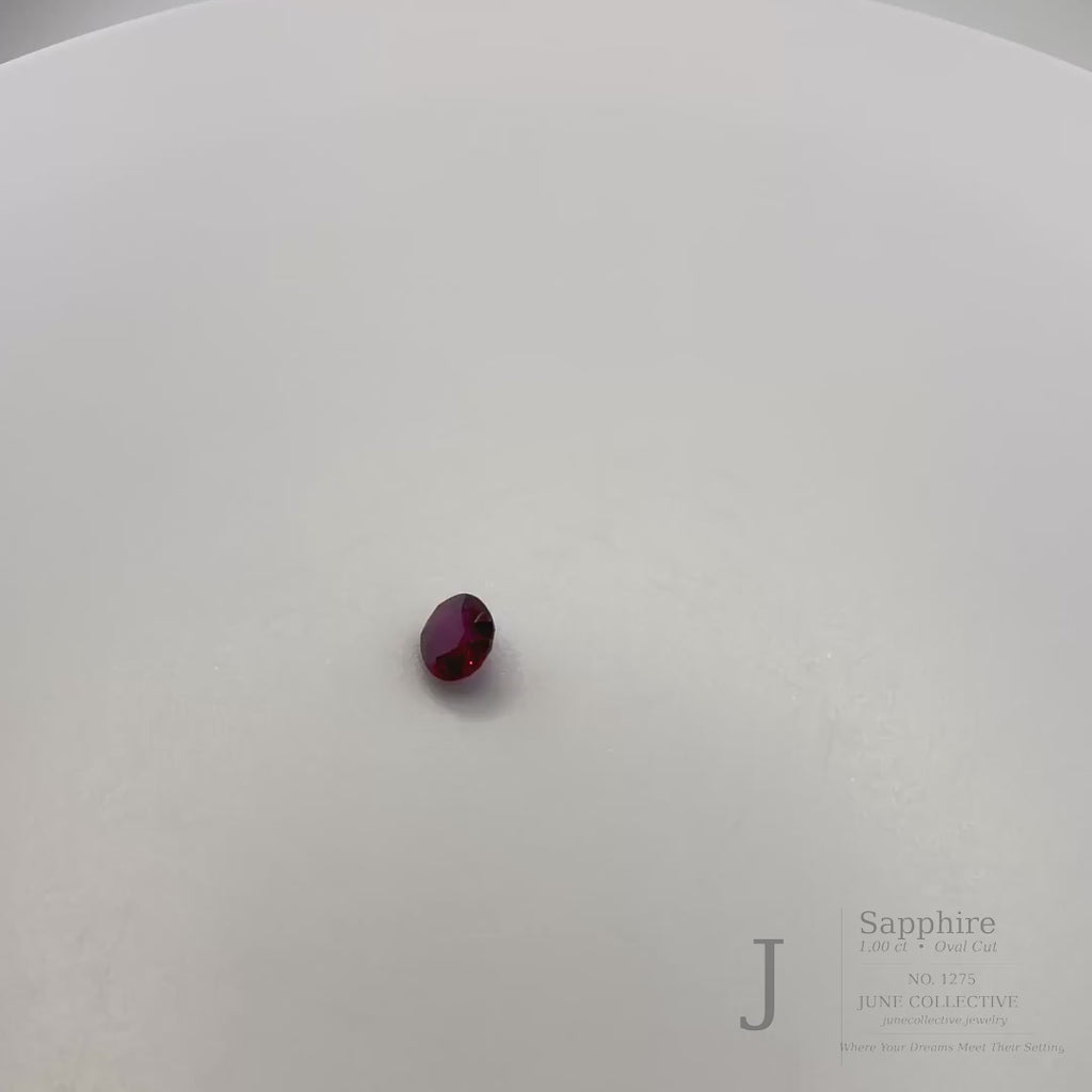 1.00 Ct Wine Red Sapphire Oval Cut Loose Gemstone