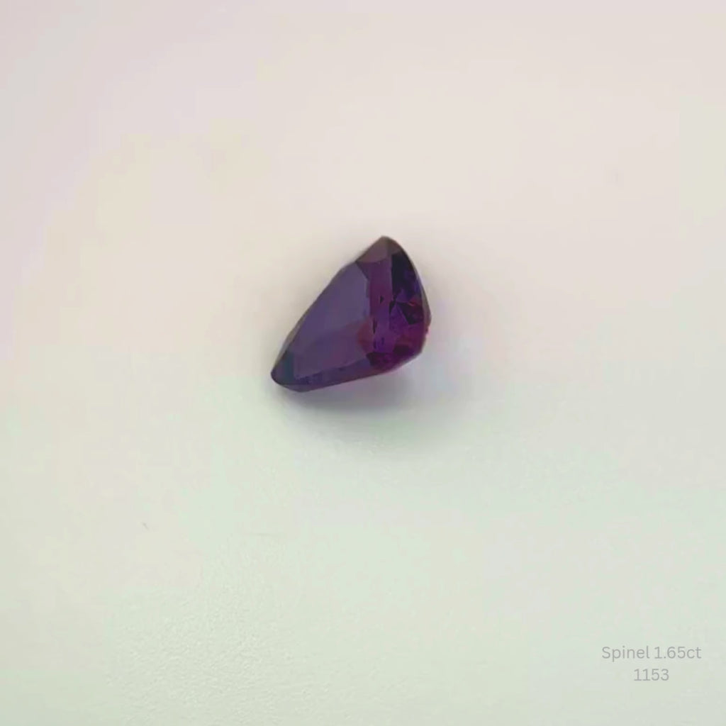 Natural Purple Spinel 1.65 Ct Trillion Cut Loose Gemstone