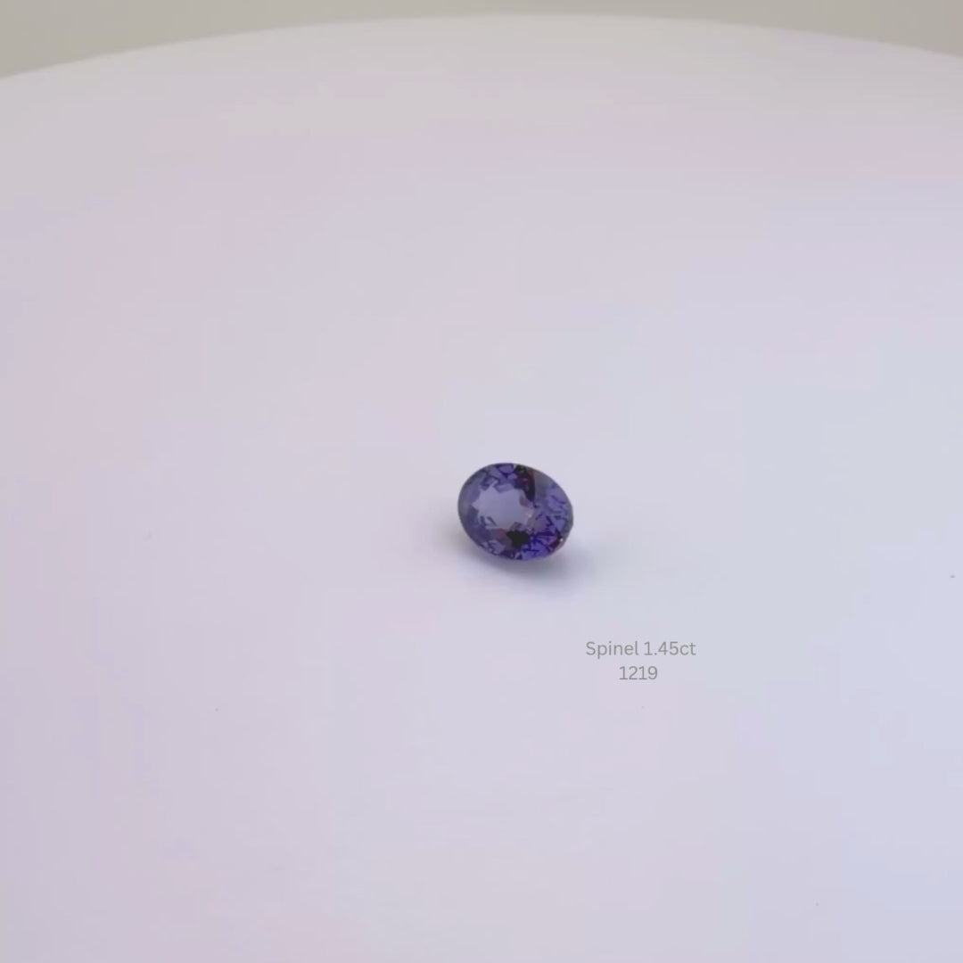 Natural Blue Violet Spinel 1.45 Ct Oval Cut Loose Gemstone