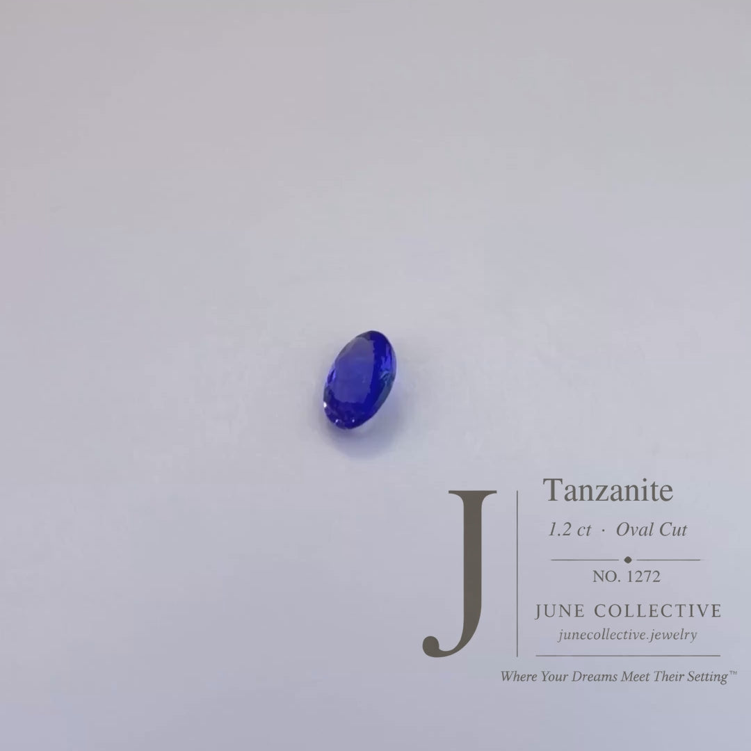 1.20 Ct Blue Violet Tanzanite Oval Loose Gemstone Jewelry Making Supply