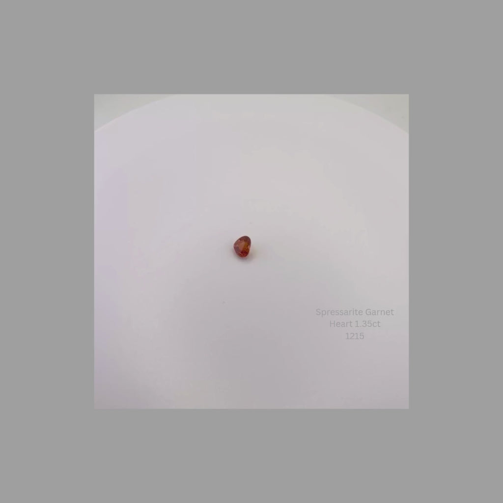 Natural Spessartite Garnet 1.35 Ct Heart Cut Loose Gemstone