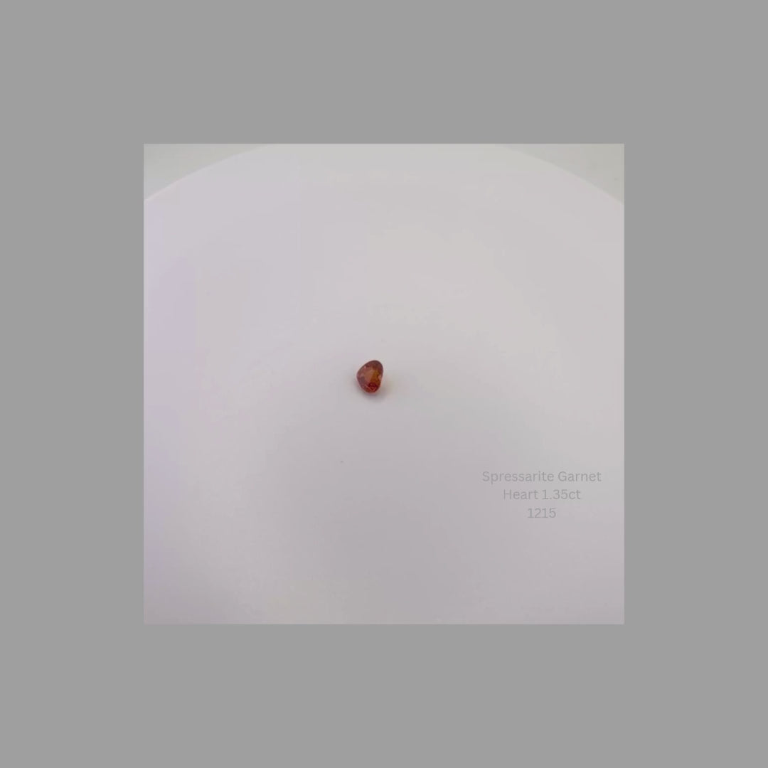 Natural Spessartite Garnet 1.35 Ct Heart Cut Loose Gemstone